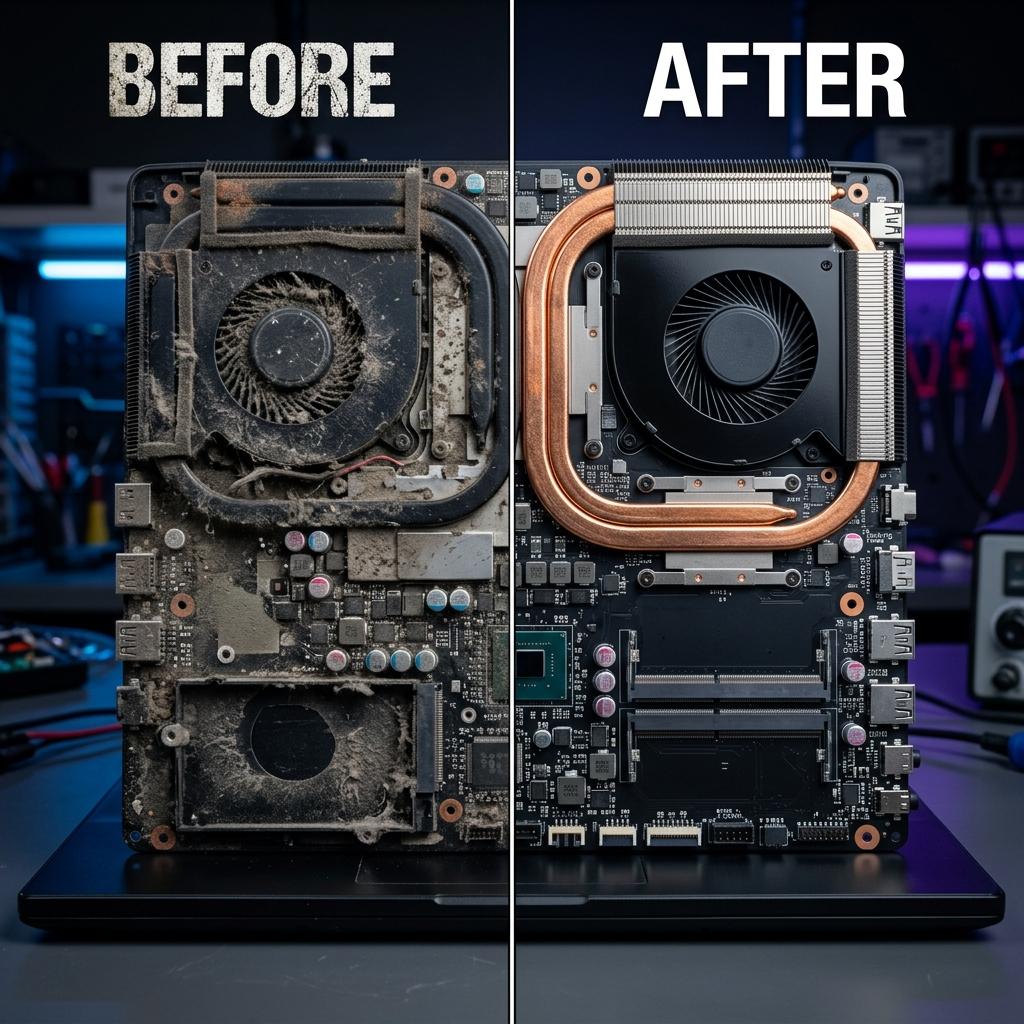 Notebook antes da limpeza