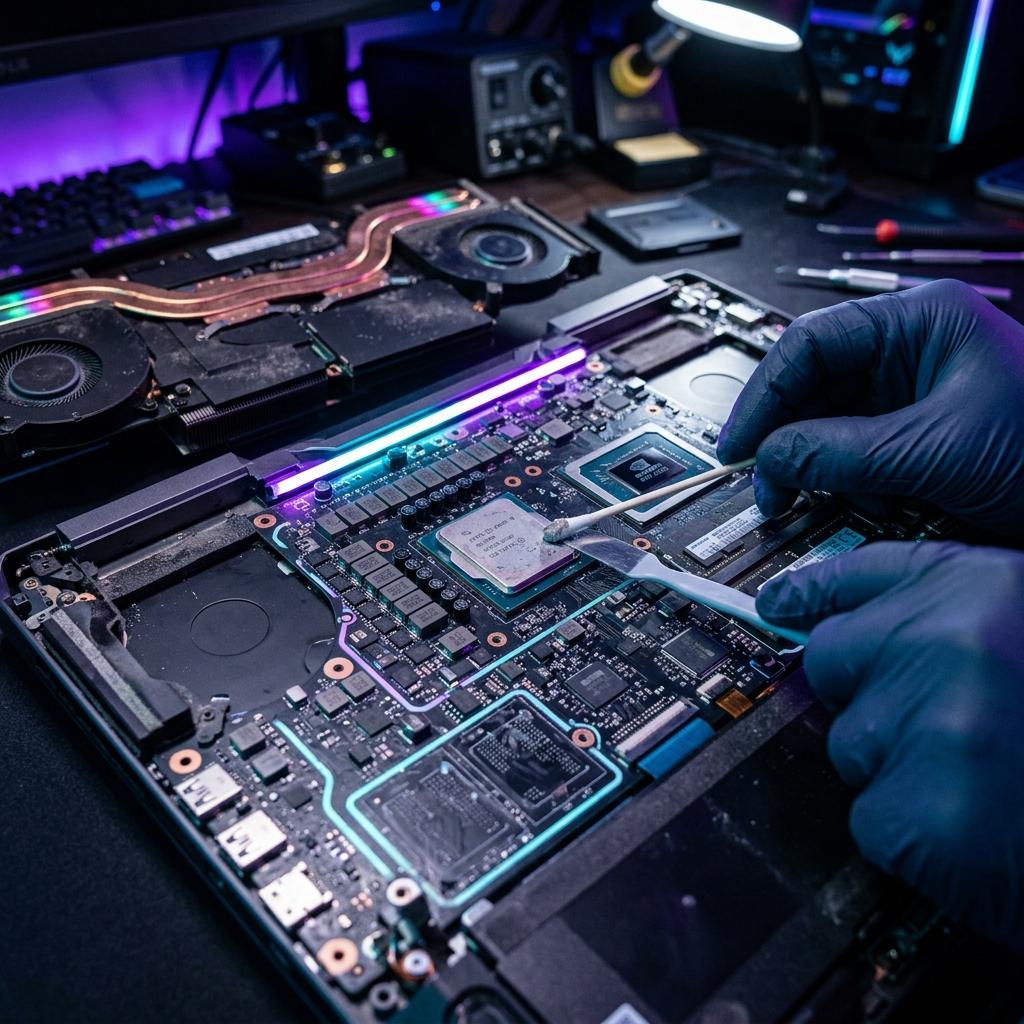 Notebook Antes e Depois da Limpeza